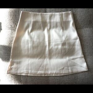 Nasty Gal Collection Bridal Bachelorette Satin White A-Line Mini Skirt Size 4